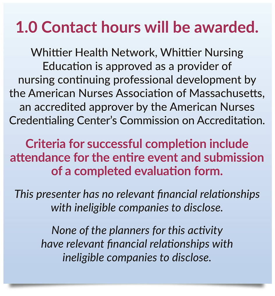 Continuing Education Whittier Health Network contact hours box disclaimer (1)